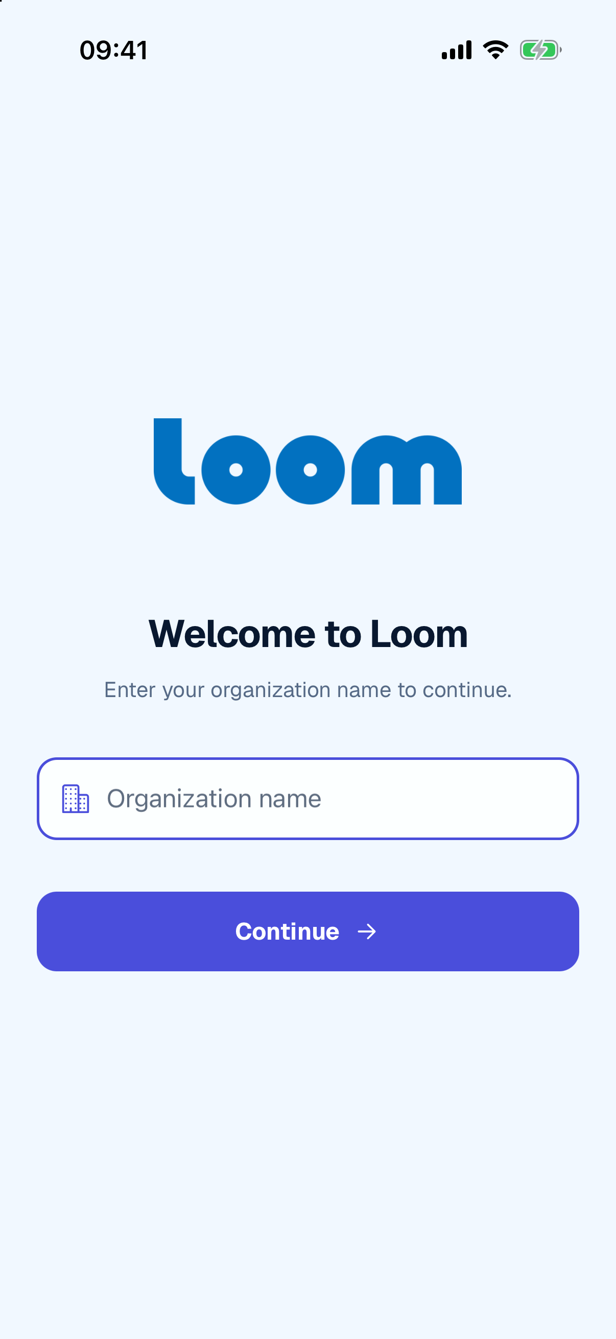 Entering your organisation